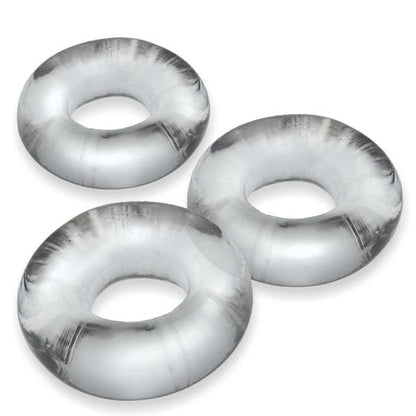 Oxballs Fat Willy 3-pack Jumbo Cockrings Flextpr Clear