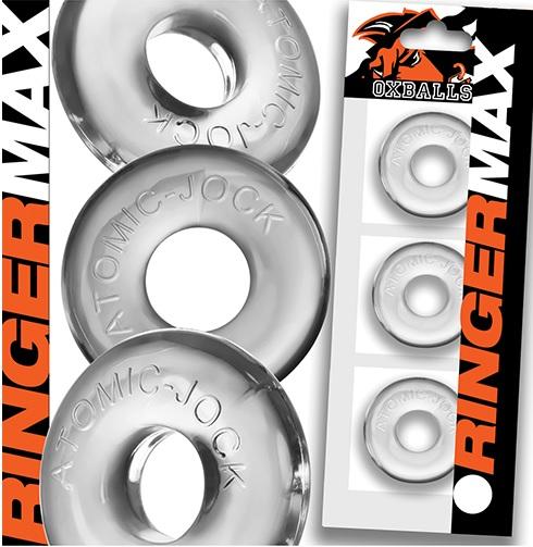 Oxballs Ringer Max 3 Pack Cockrings - Clear