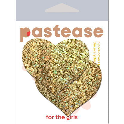 Pastease Gold Glitter Heart Pasties O/S