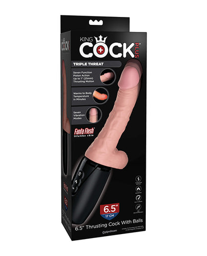 King Cock Plus 6.5" Triple Threat Dong