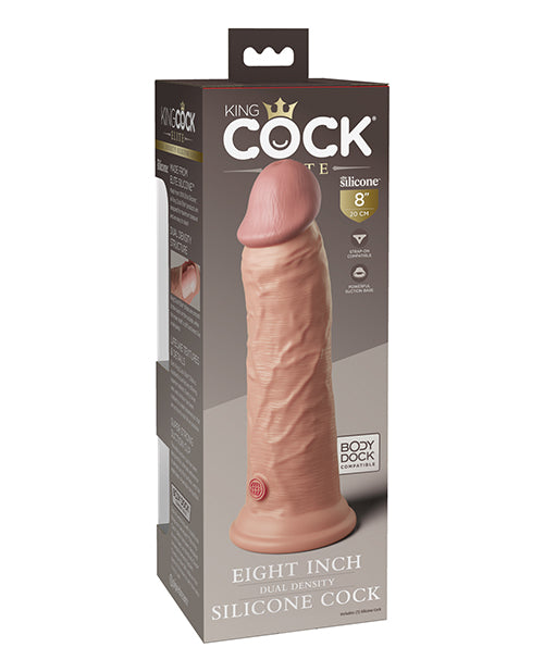 King Cock Elite Silicone Dual-density Cock 8 In. Light
