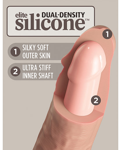 King Cock Elite Silicone Dual-density Cock 8 In. Light