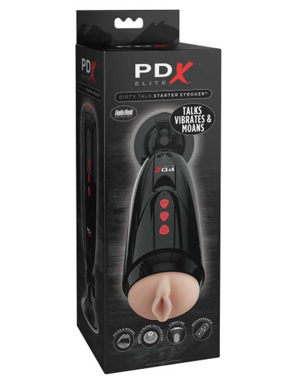 PDX ELITE Dirty Talk Starter Stroker