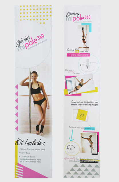 Mi-pole Professional Spinning Dance Pole 9ft/pads