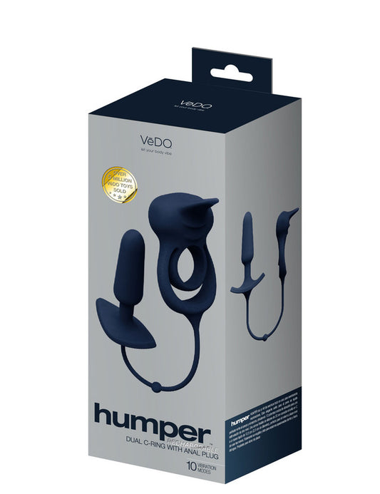 Vedo Humper Recharg/ Dual C-ring W/plug Blk