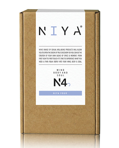 Niya 4 Palm Held Massager Cornflower Rebranded Packaging