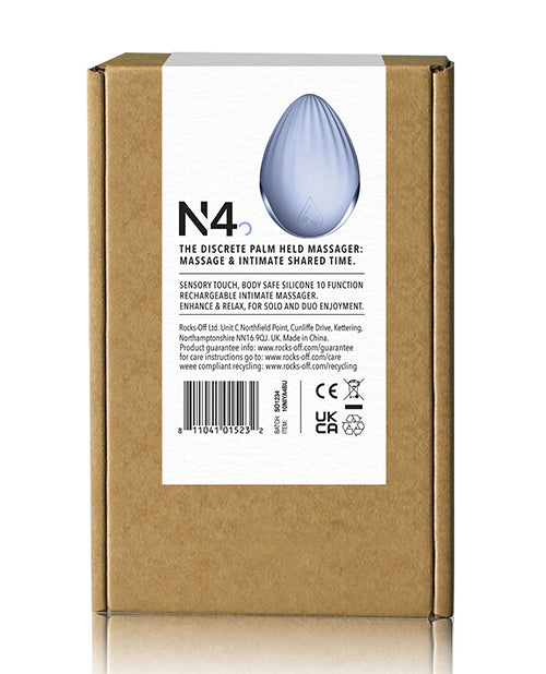 Niya 4 Palm Held Massager Cornflower Rebranded Packaging