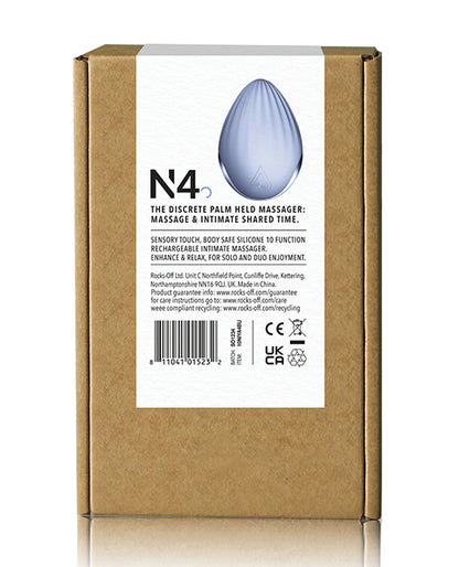 Niya 4 Palm Held Massager Cornflower Rebranded Packaging