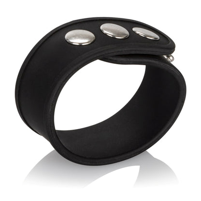 Silicone Tri Snap Erection Ring Black