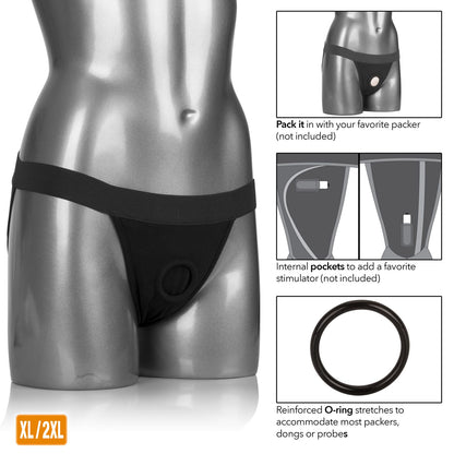Packer Gear Black Jock Strap XL/2XL