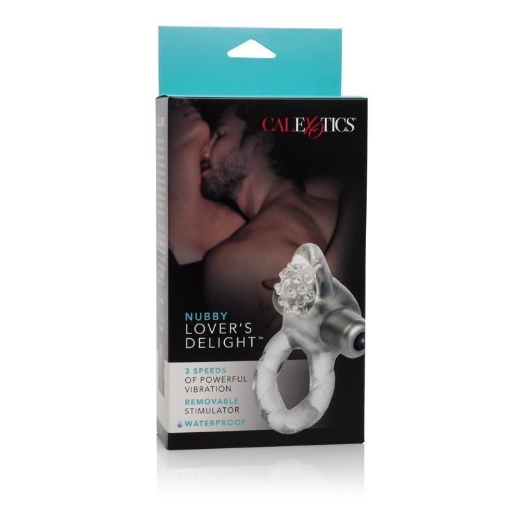 Lovers Delight Nubby With Removable 3 Speed Stimulator Clear