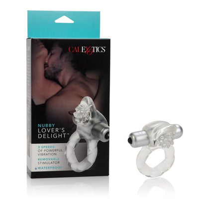 Lovers Delight Nubby With Removable 3 Speed Stimulator Clear