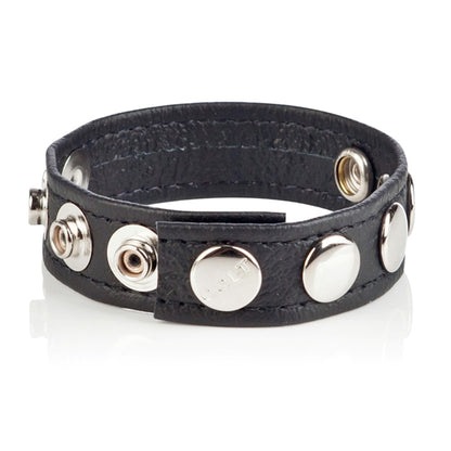 Colt Leather Cock Ball Strap 5 Snap Fastener Black