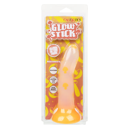 Glow Stick Mushroom Suction Cup Glow-in-the-dark Dildo - Yellow