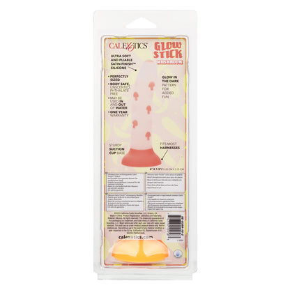 Glow Stick Mushroom Suction Cup Glow-in-the-dark Dildo - Yellow