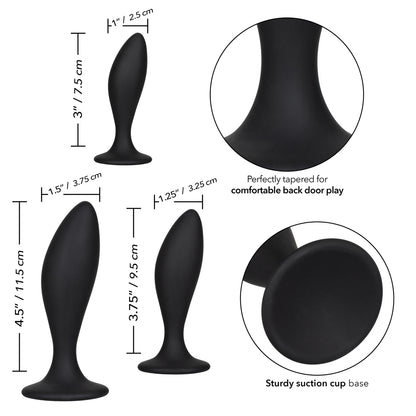 Silicone Anal Curve Kit Black