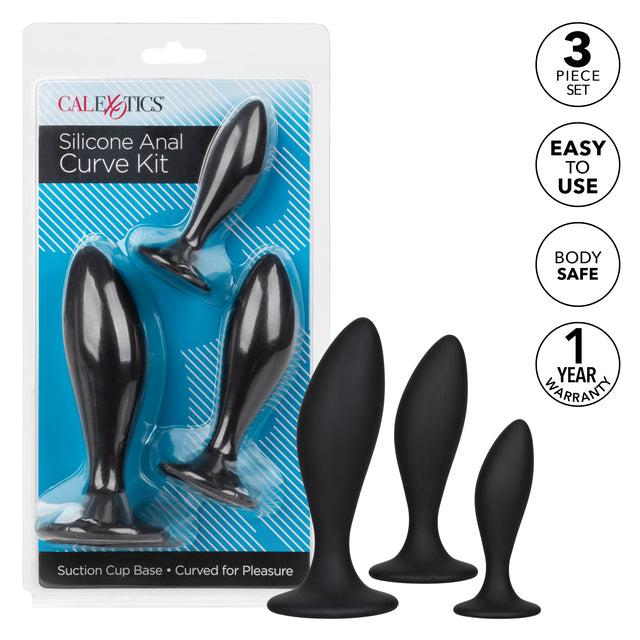 Silicone Anal Curve Kit Black