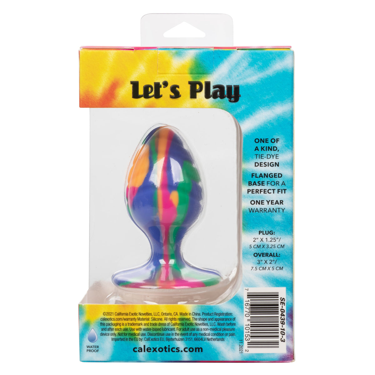 Cheeky Medium Swirl Tie Dye Plug