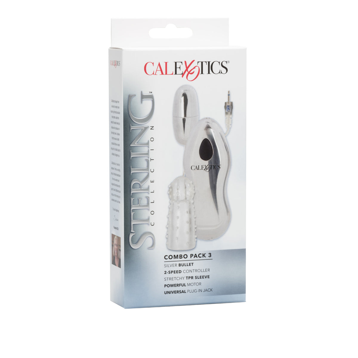 Sterling Collection Combo Pack 3 Standard Silver Plug In Bullet with Sleeve 2 Speed Push Button Cont