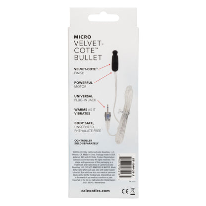 Sterling Collection Micro Size Velvet Cote Bullet With Plug In Jack