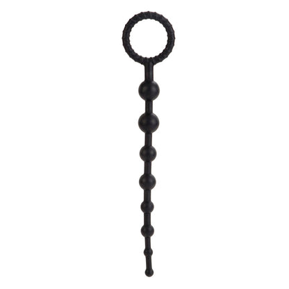 Booty Call X-10 Silicone Anal Beads Black 8 Inch