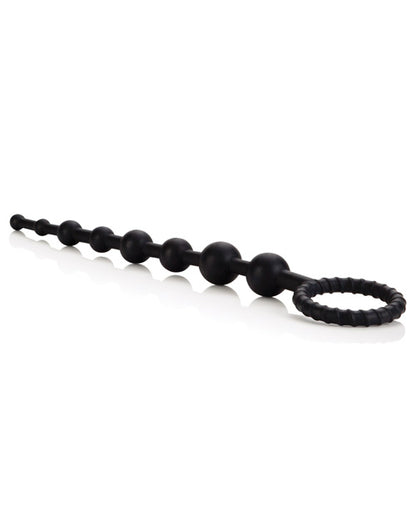 Booty Call X-10 Silicone Anal Beads Black 8 Inch