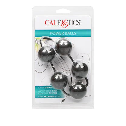 Power Balls Latex Dipped Weighted Pleasure Balls 1.25 Inch - Black