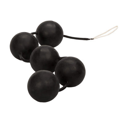 Power Balls Latex Dipped Weighted Pleasure Balls 1.25 Inch - Black