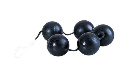 Power Balls Latex Dipped Weighted Pleasure Balls 1.25 Inch - Black