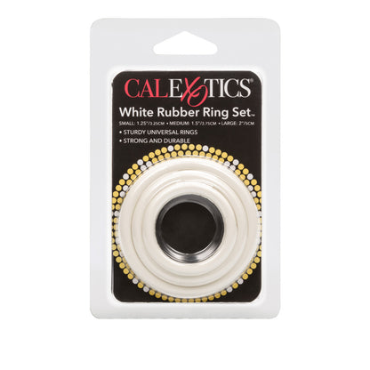 Rubber Cock Ring White 3 Piece