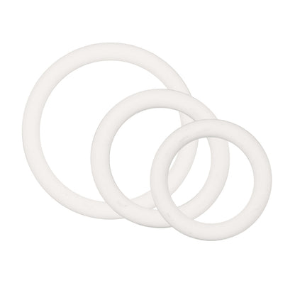 Rubber Cock Ring White 3 Piece