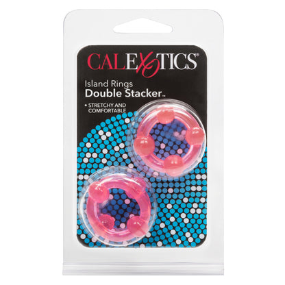 Island Double Stacker Rings -Pink