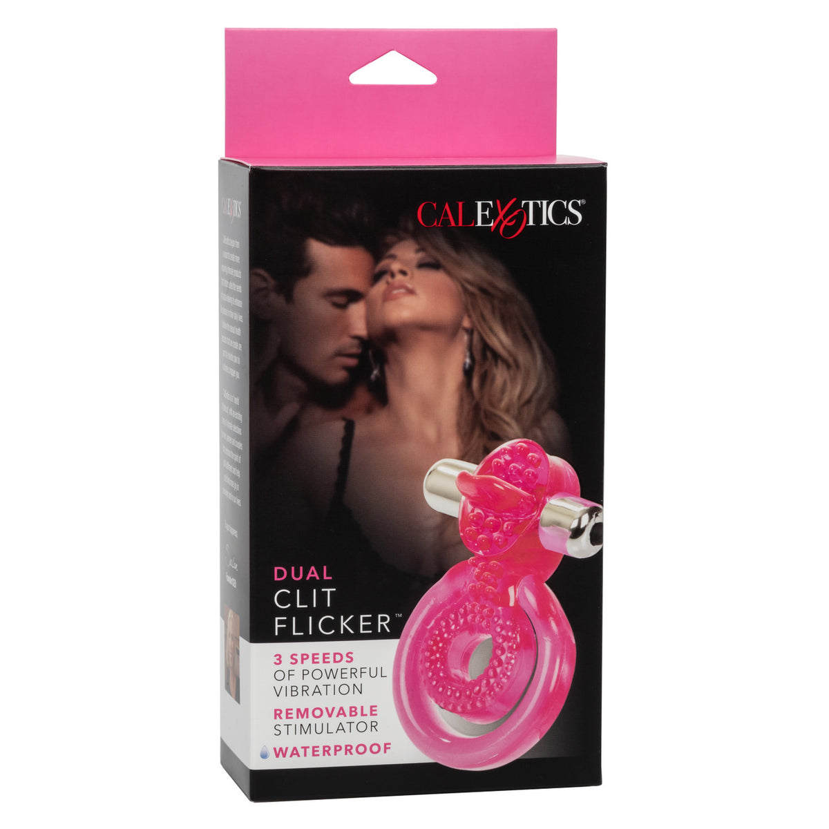 Dual Clit Flicker With Removable Waterproof Stimulator Pink