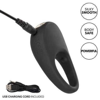 Silicone Rechargeable Pleasure Ring Blk