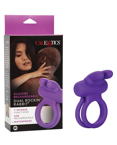Rockin Rabbit Enhancer Vibrating Cock Ring Purple