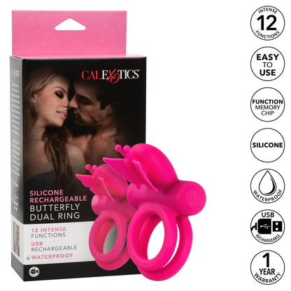 Silicone Recharge Dual Butterfly Ring