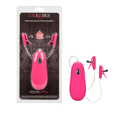 Vibrating Heated Nipple Teasers - Pink