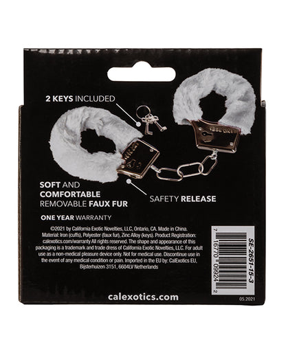 Playful Furry Cuffs White