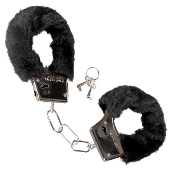 Playful Furry Cuffs Black