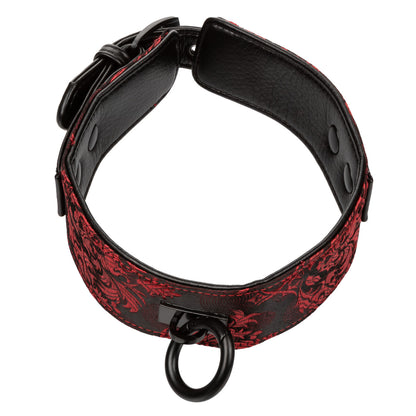 Scandal Collar With Leash Red Black O/S