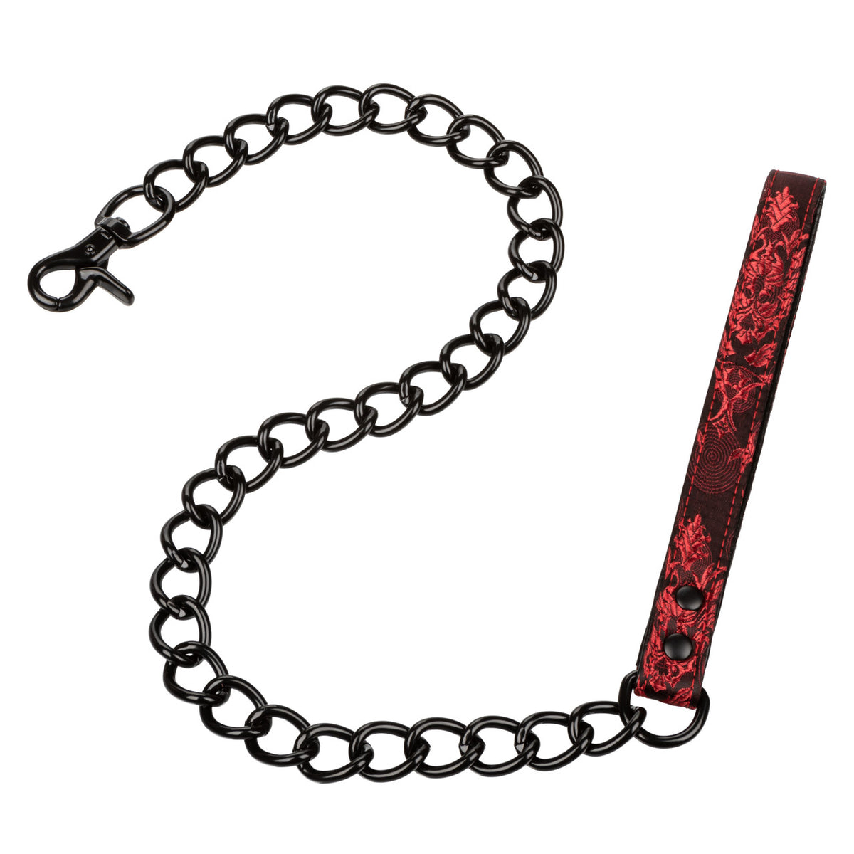 Scandal Collar With Leash Red Black O/S