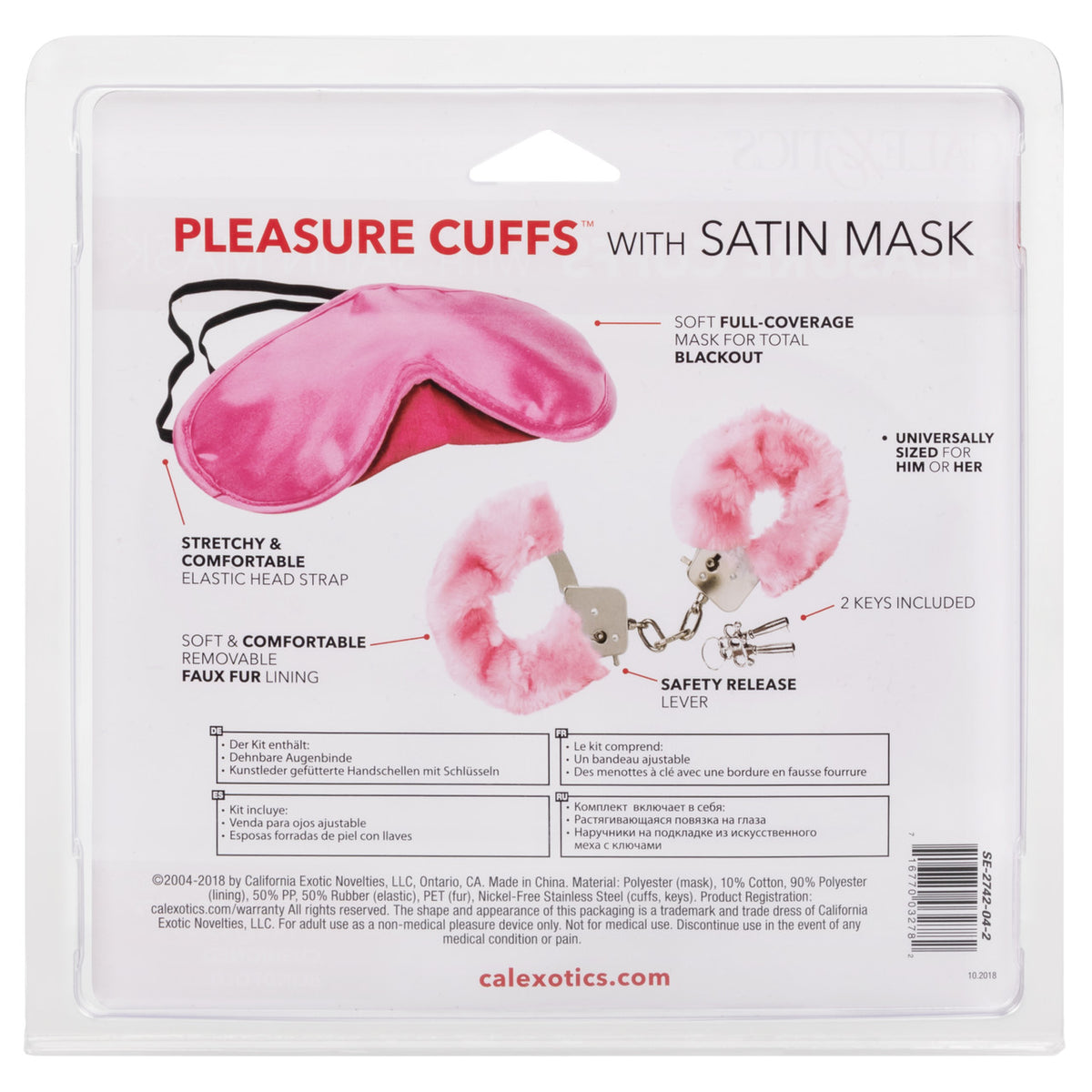 Pleasure Cuffs with Satin Mask