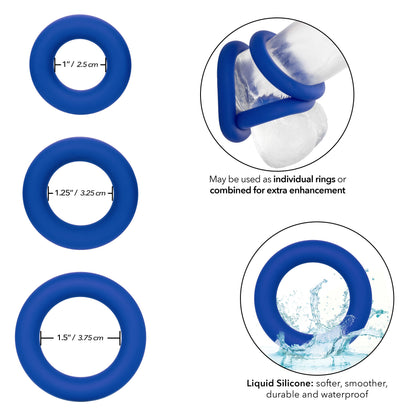 Admiral Universal Cock Ring Set Blue