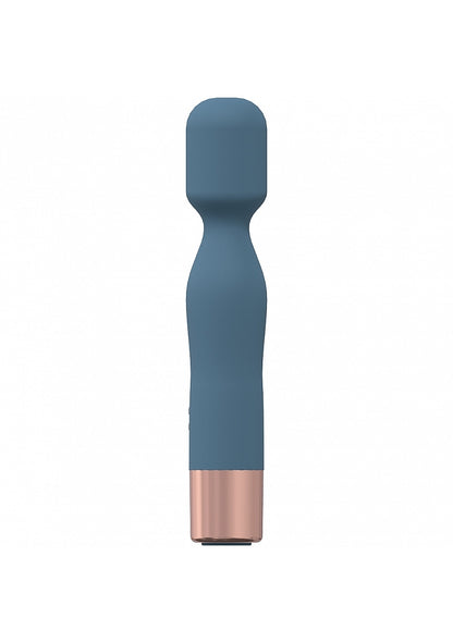 Loveline Glamour 10 Speed Mini-wand Silicone Rechargeable Waterproof Blue/grey