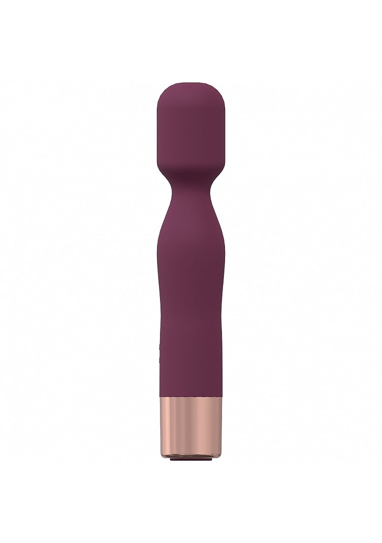 Loveline Glamour 10 Speed Mini-wand Silicone Rechargeable Waterproof Burgundy