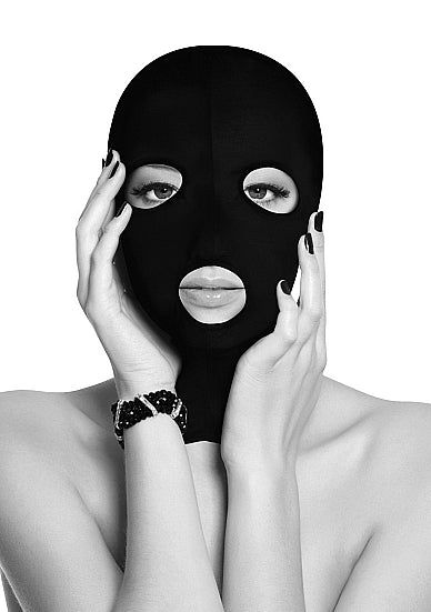 Ouch! Black & White Subversion Mask With Open Mouth And Eye Black