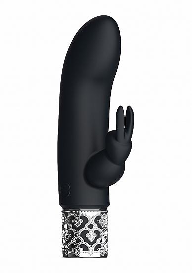 Royal Gems - Dazzling - Silicone Rechargeable Bullet - Black