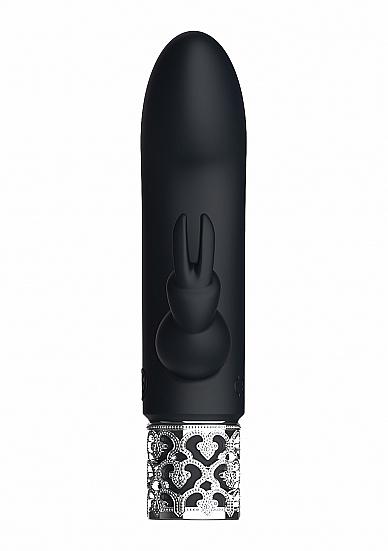 Royal Gems - Dazzling - Silicone Rechargeable Bullet - Black