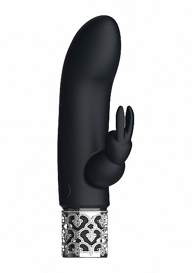 Royal Gems - Dazzling - Silicone Rechargeable Bullet - Black