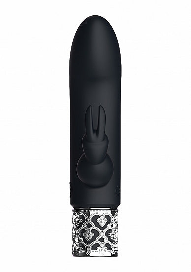 Royal Gems - Dazzling - Silicone Rechargeable Bullet - Black